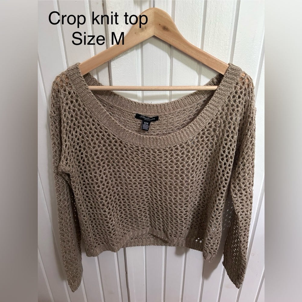 Tan Knit Crop Top